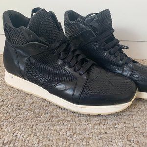 John Varvatos sneakers, high top, leather size 9